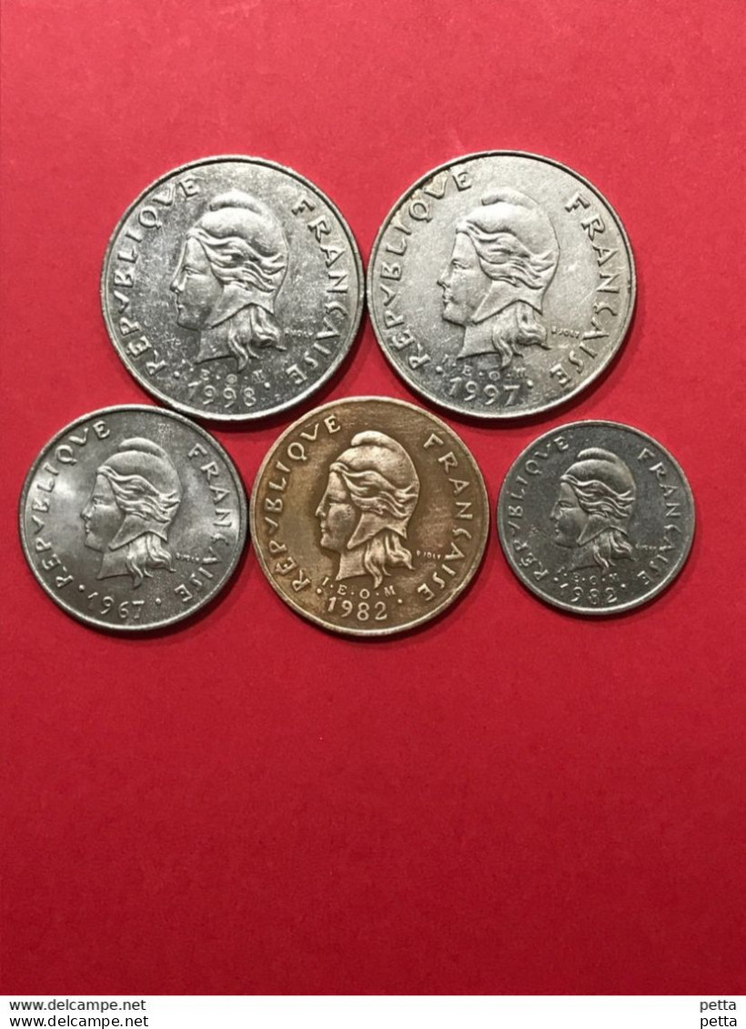 Lot De 5 Pièces De Polynésie Française (3) - Polynésie Française