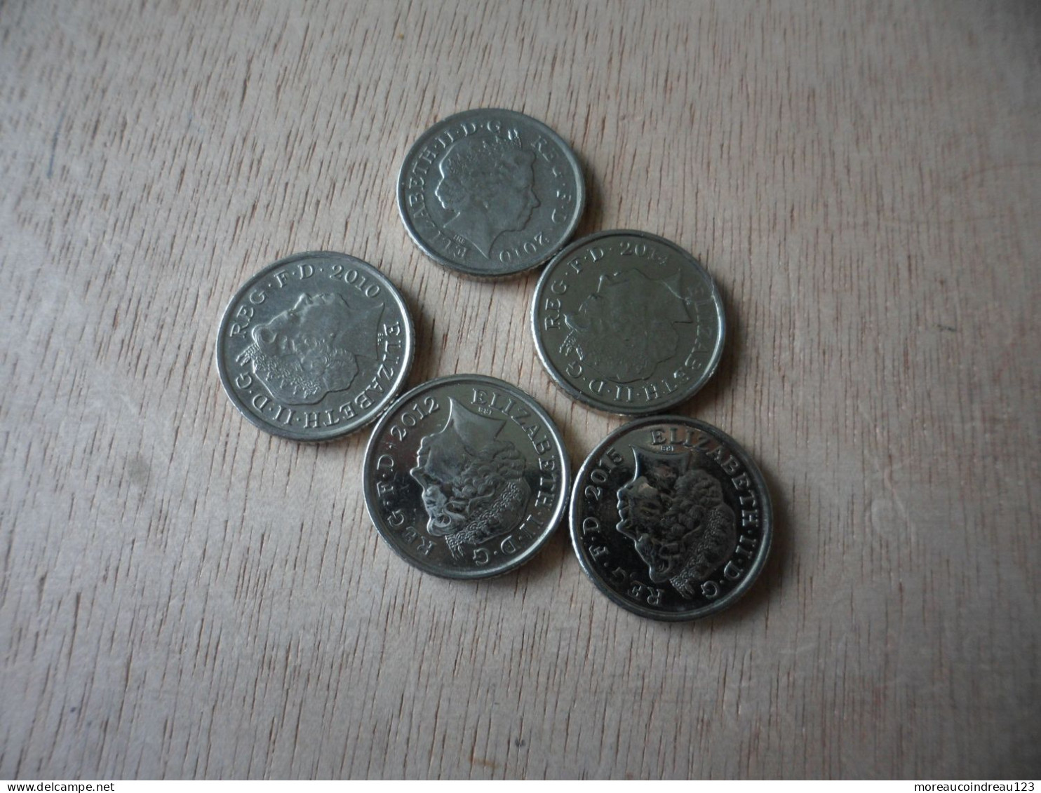 5 X 5 Pence Elizabeth II 4e Effigie, Type Blason,(2008/2010)(2011/2015) - 5 Pence & 5 New Pence