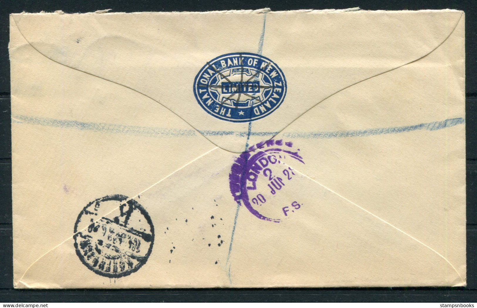 1928 New Zealand Dunedin Registered Cover - Jewellers, Copenhagen Denmark Via London - Storia Postale