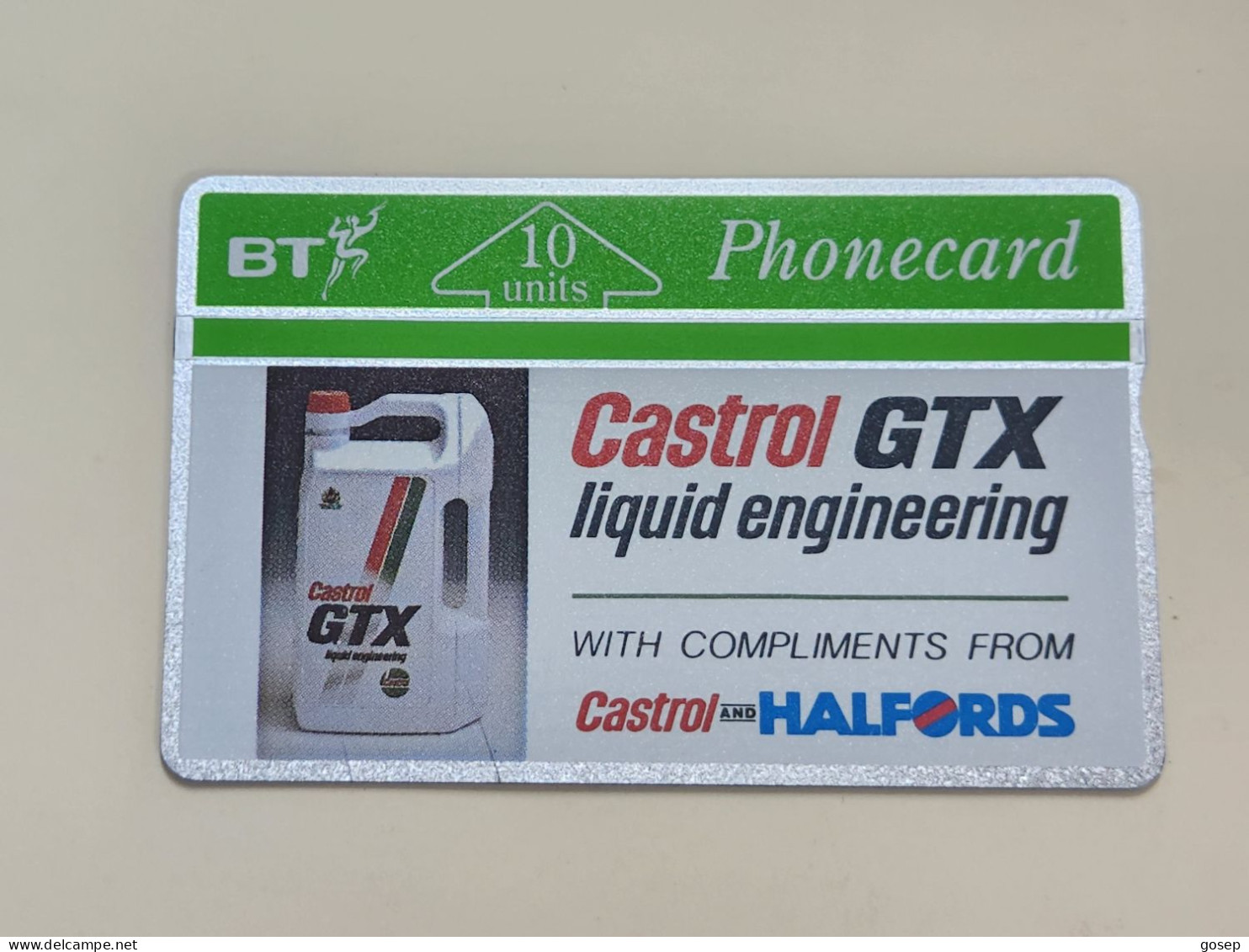 United Kingdom-(BTA019)-CASTROL-GTX-HALFORDS-(10units)-(42)-(125F51750)-price Cataloge8.00£-mint-card+1card Prepiad Free - BT Werbezwecke