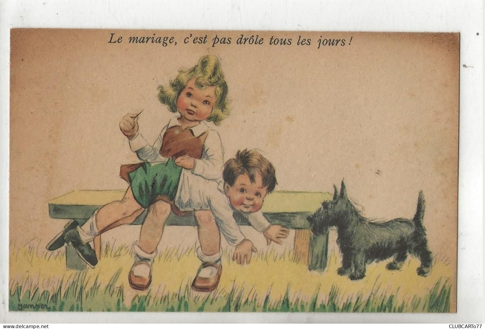 Janser (Illustrateur) : Reprise De Culotte Dans Un Couple En 1945 (animé) PF. - Janser