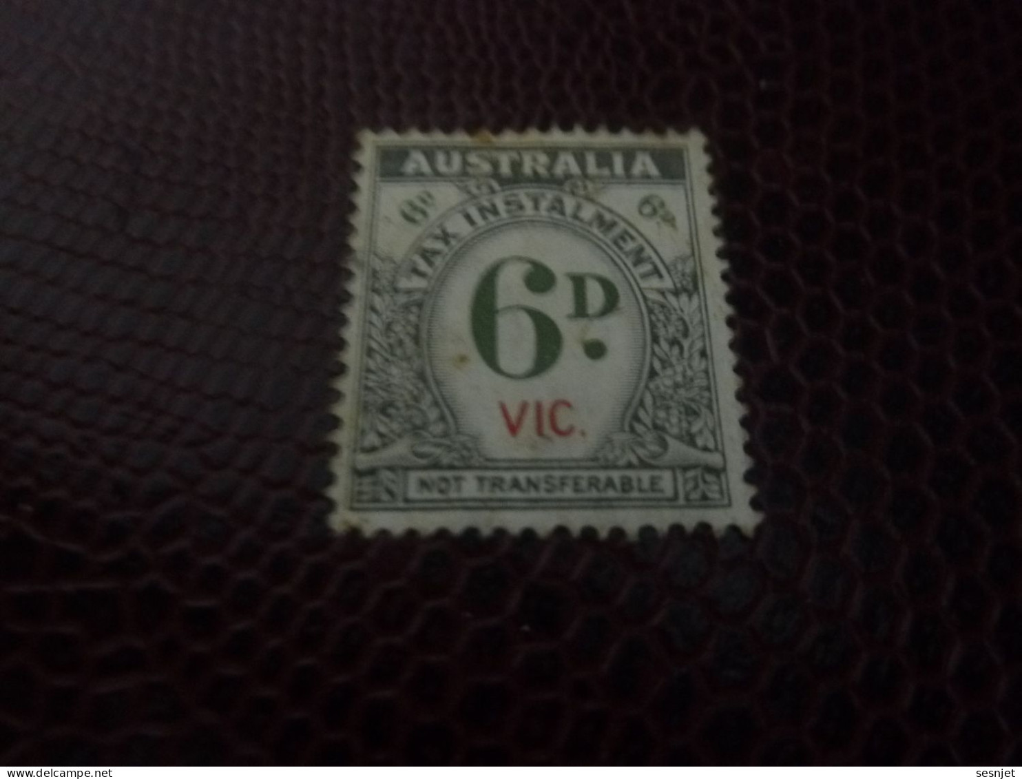 Australia - Tax Instalment - Not Transferable - Vic - 6d. - Vert Et Rouge - Oblitéré - - Fiscale Zegels