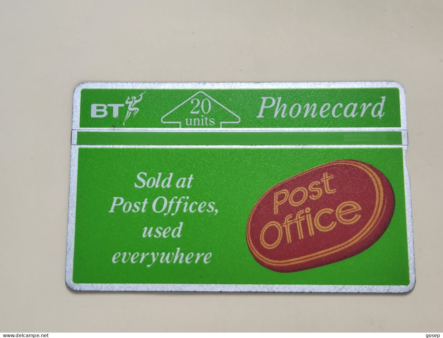 United Kingdom-(BTA025)-POST OFFICE-(20units)-(51)-(130B60426)-price Cataloge1.00£-used+1card Prepiad Free - BT Werbezwecke