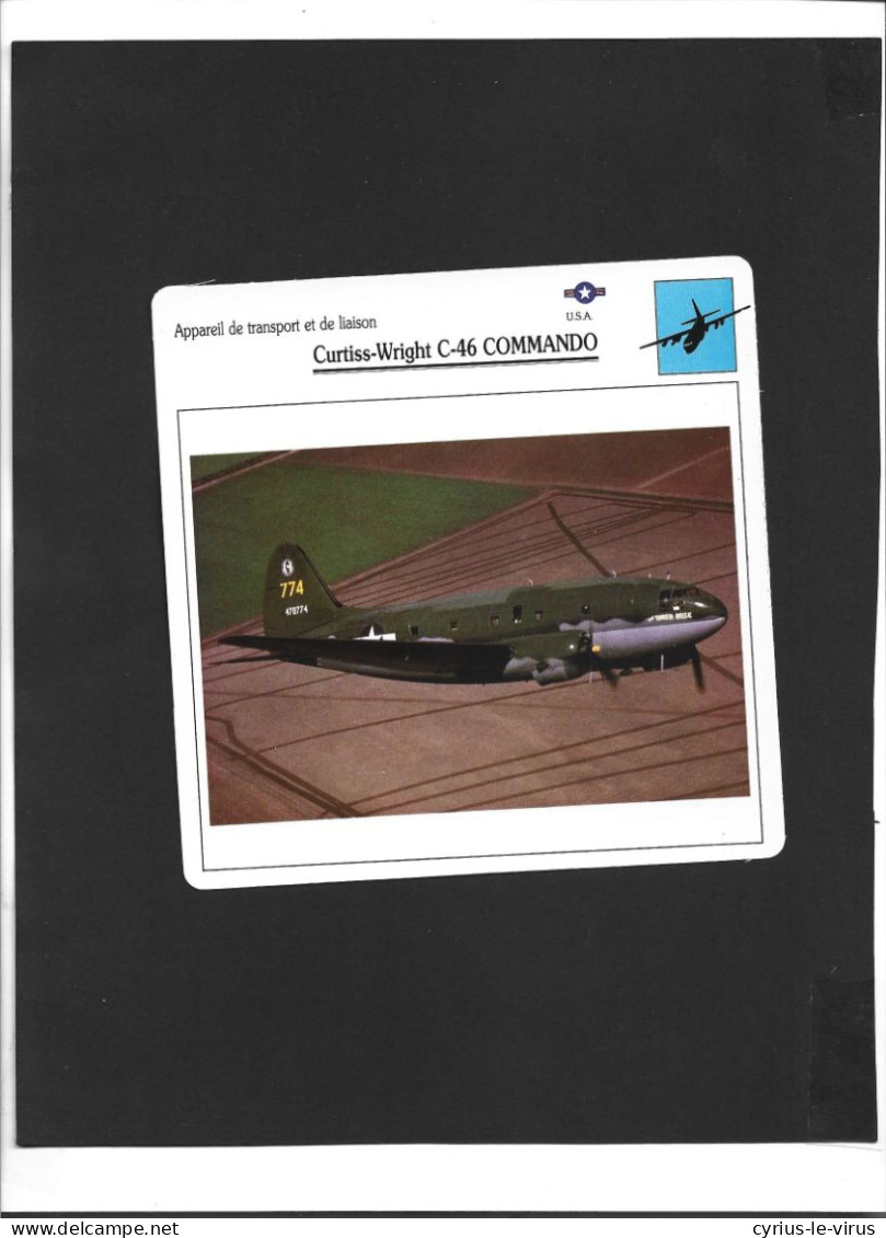 Appareil De Transport Et De Liaison **Avion **  Curtiss-Wright C646 Commando - Vliegtuigen