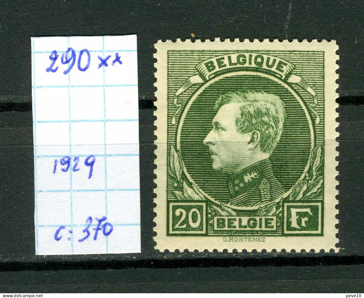 Belgique  N° 290 XX  (Paris) - 1929-1941 Groot Montenez