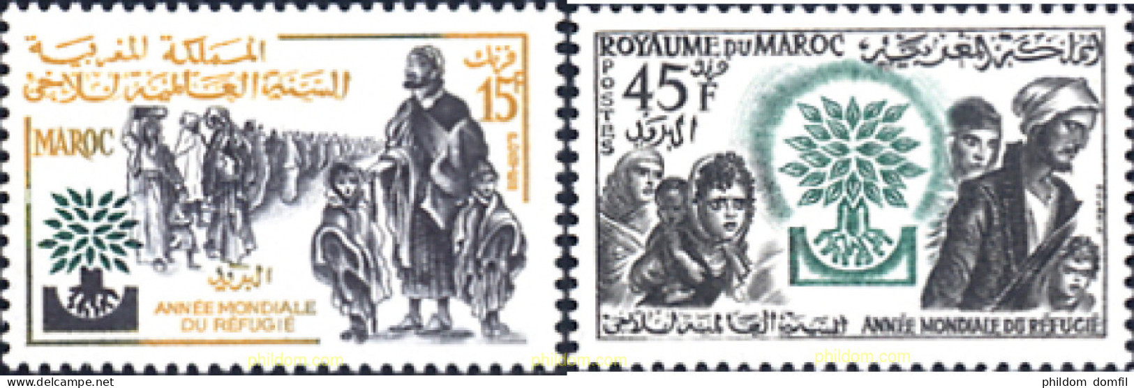 195962 MNH MARRUECOS 1960 AÑO MUNDIAL DEL REFUGIADO - Maroc (1956-...)