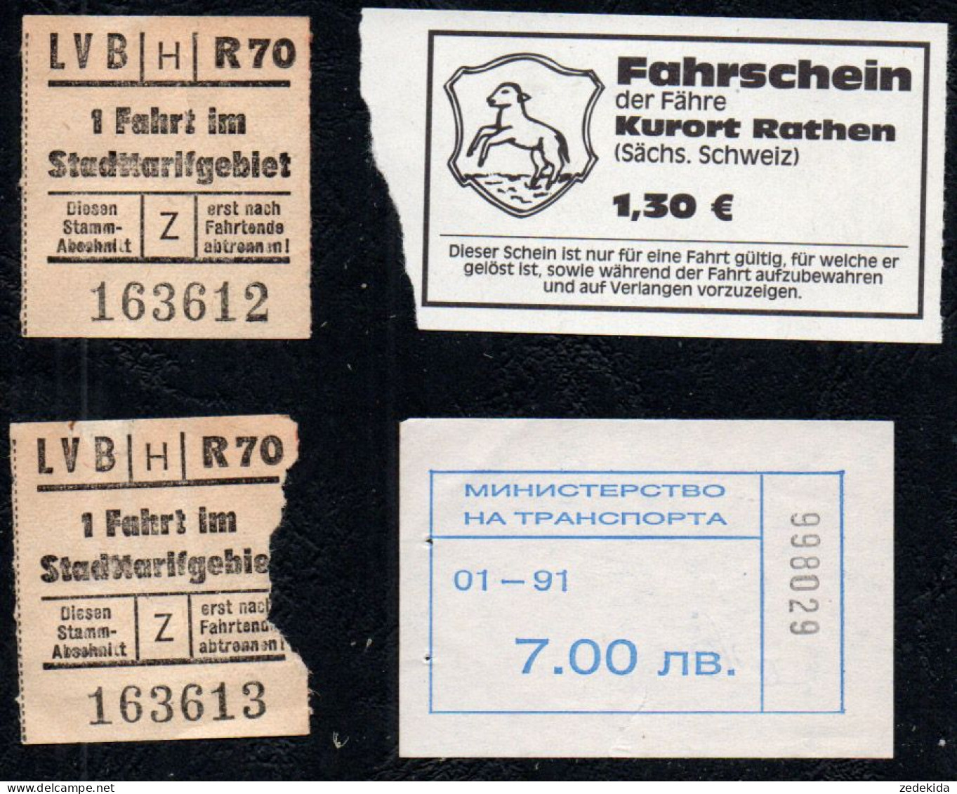 G3210 - Mix 4 X Fahrschein - Non Classés