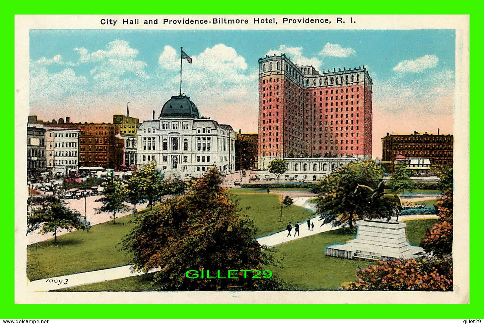 PROVIDENCE, RI - CITY HALL AND PROVIDENCE-BILTMORE HOTEL - PUBLISHED BY THE UNION NEWS CO - - Providence