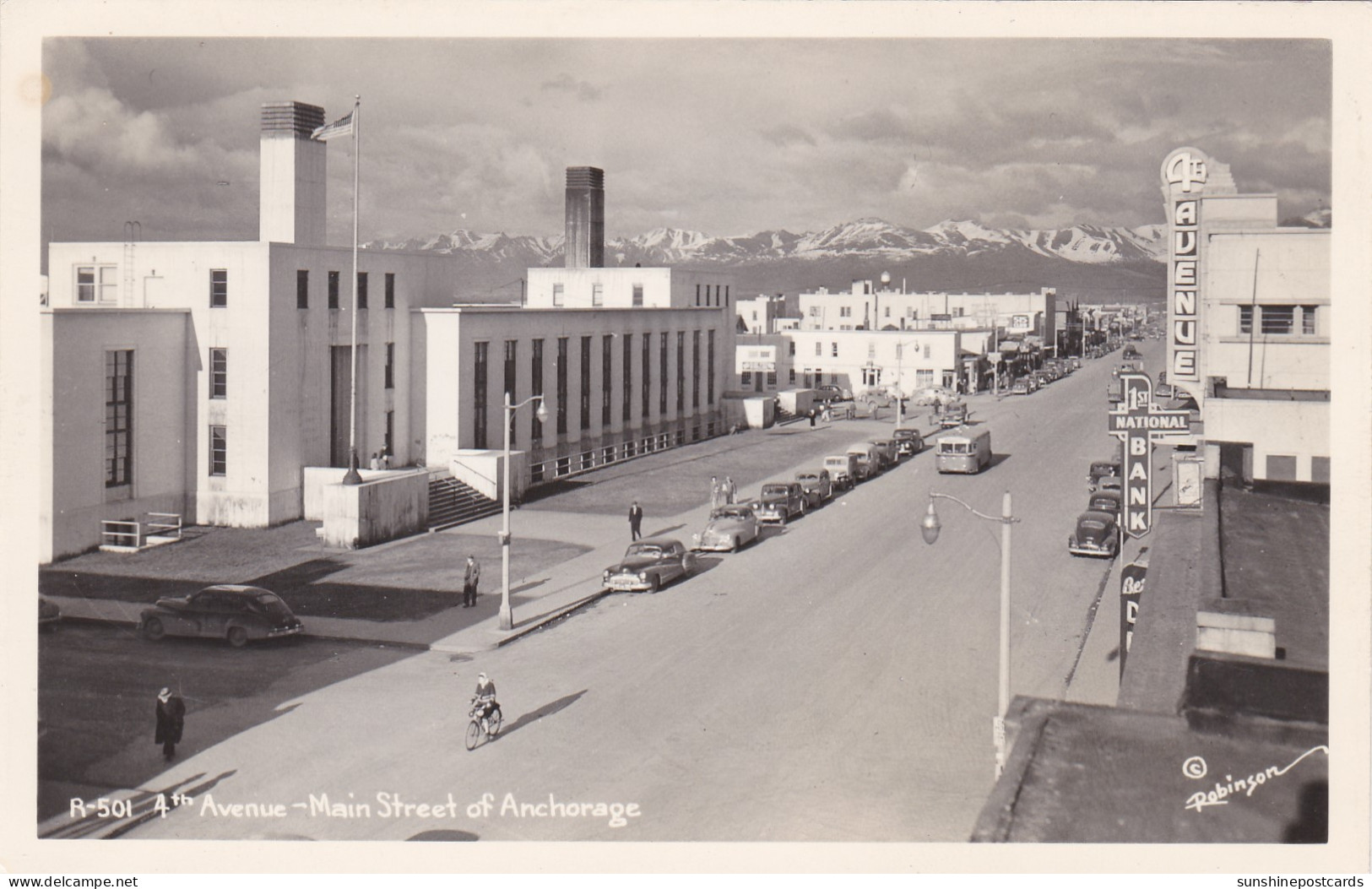 Alaska Anchorage 4th Avenue Main Street Of Anchorage Real Photo - Anchorage