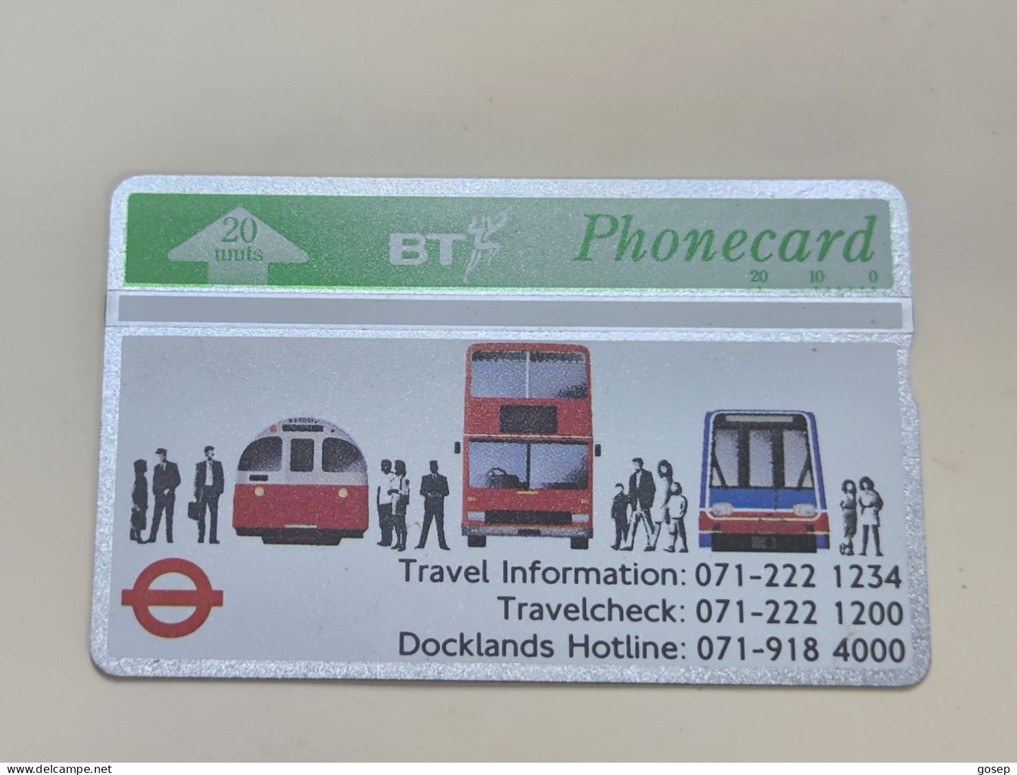 United Kingdom-(BTA034)-LONDON TRANSPORT-(20units)-(72)-(222E52769)-price Cataloge3.00£-used+1card Prepiad Free - BT Werbezwecke