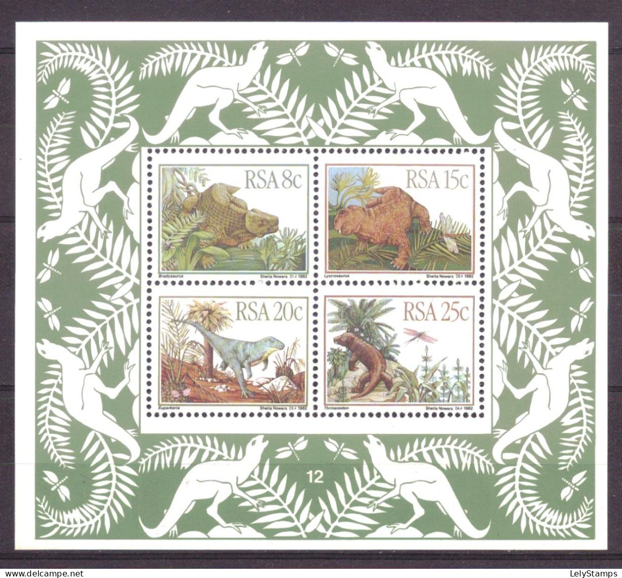 South Africa RSA Block 14 MNH ** Nature Dino Animals (1982) - Nuevos