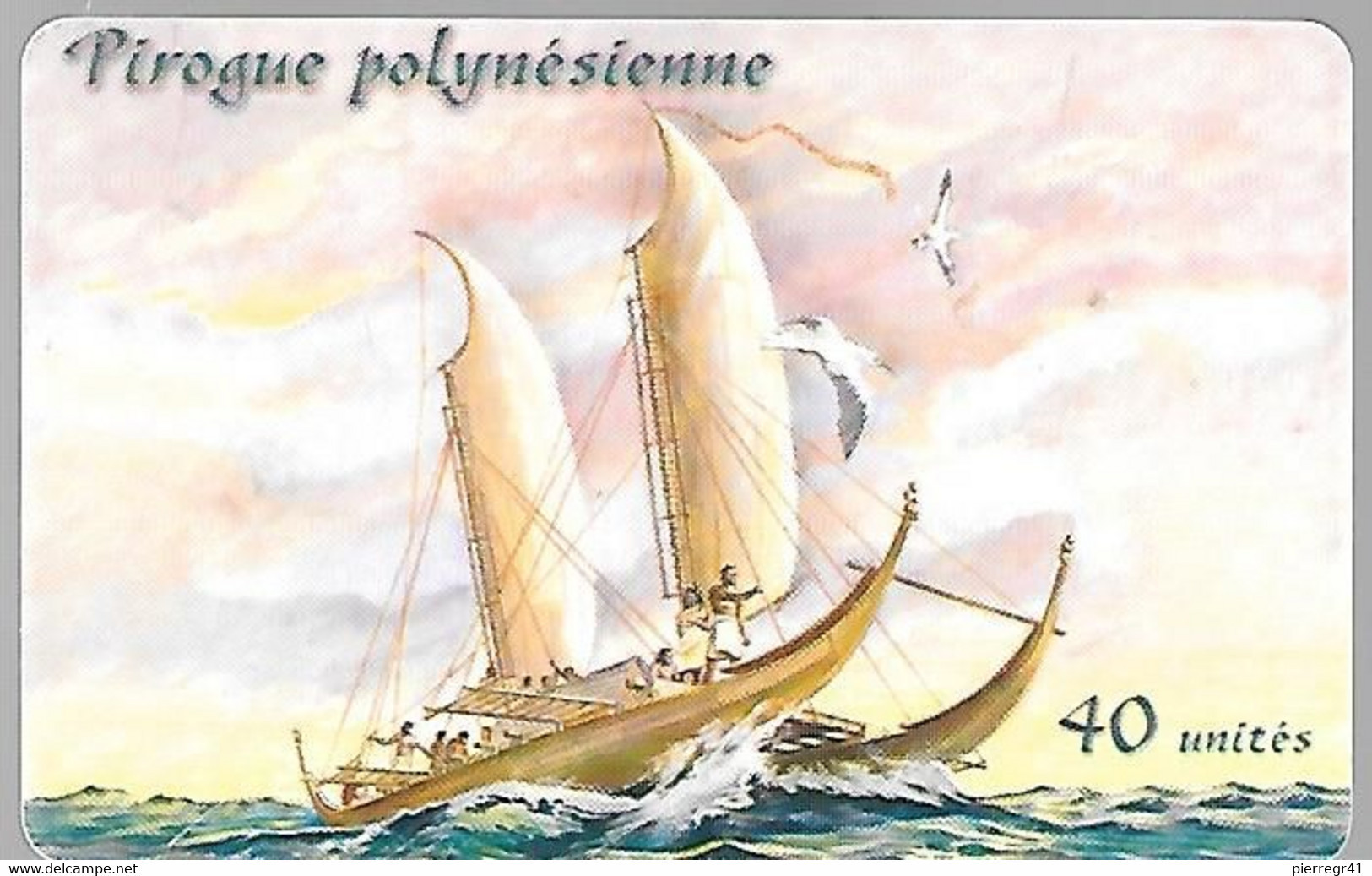 CARTE-PUCE-POLYNESIE-40U-PF138-GEMA-09/03-PIROGUES POLYNESIENNES -UTILISE-TBE/RARE - Polynésie Française