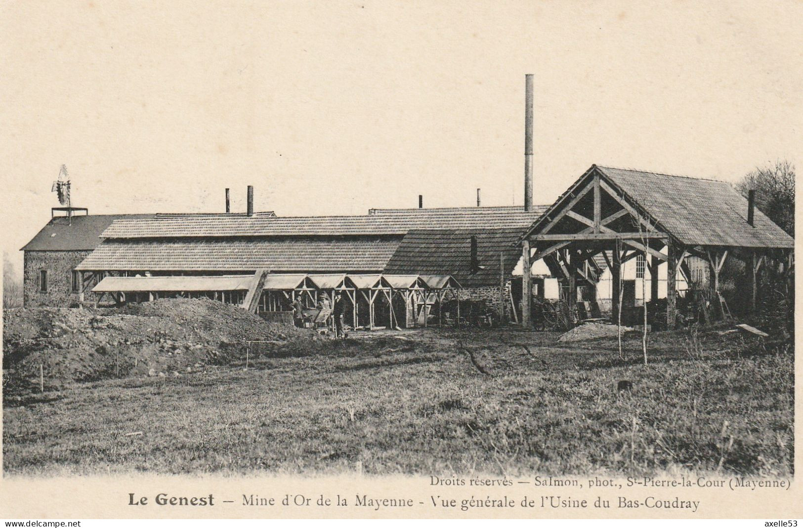 Le Genest 53 (8776) Mines D'Or De La Mayenne - Vue Générale De L'Usine Du Bas-Coudray - Le Genest Saint Isle