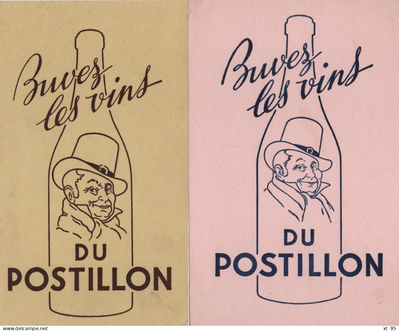 Lot De 2 Buvards - Buvez Les Vins Du Postillon - V