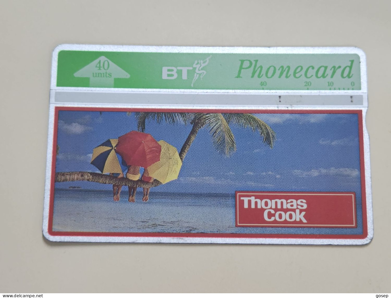 United Kingdom-(BTA055)-THOMAS COOK-(40units)-(100)-(307E30986)-price Cataloge5.00£-used+1card Prepiad Free - BT Werbezwecke