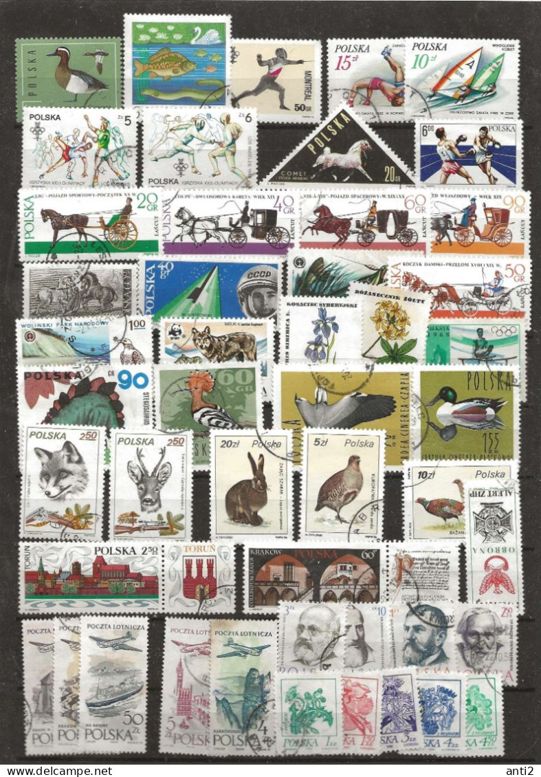 Poland Small Lot 50 Pictoral Motif  Stamps   - Used - Collezioni