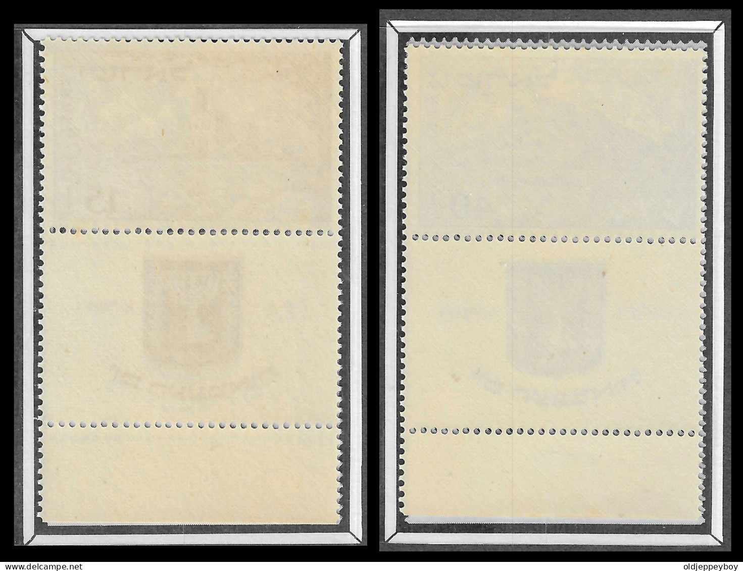 ISRAEL ISRAELE Israel 1951 FULL TABS 3rd Anniv. Of The State Y.T. 43/44 ** MNH ** -- Postfris  PERFECT  Set - Unused Stamps (with Tabs)