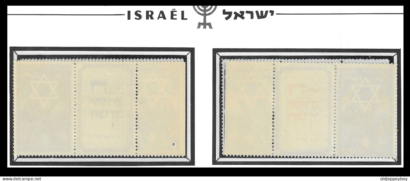 ISRAEL Israel 1950 Full Tab New Year Y.T. 32/33 MNH ** Postfris** Very Fine PERFECT SET - Nuovi (con Tab)