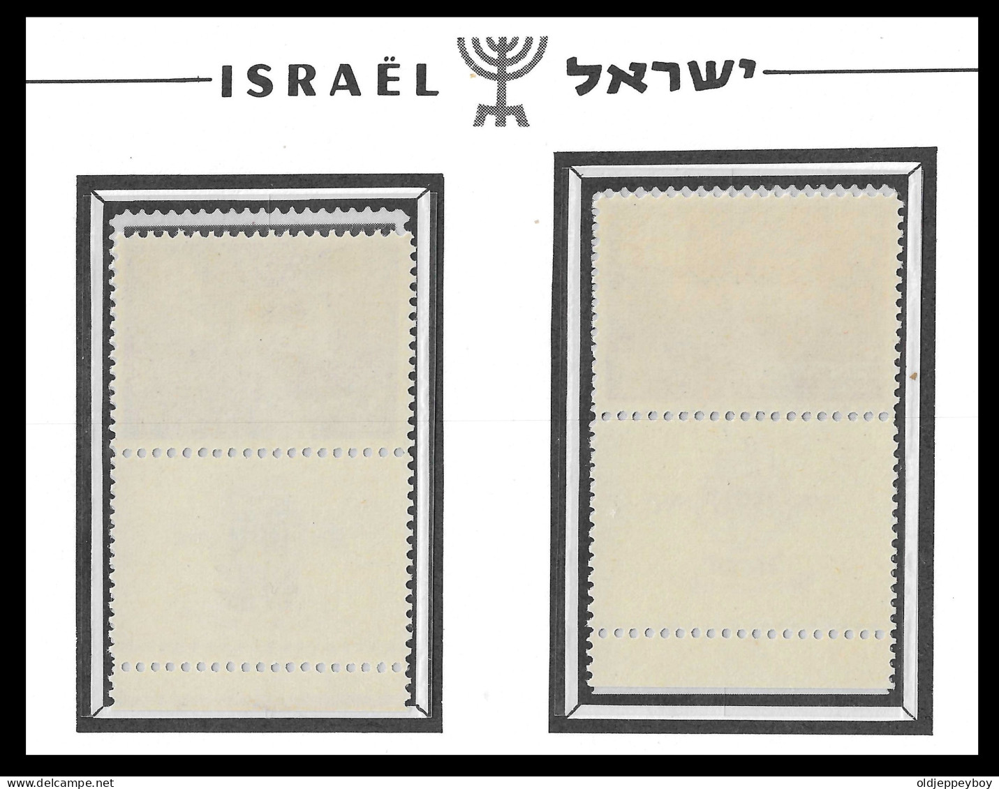 ISRAEL - UPU 1949 - N° 27/28 - TP Neufs Luxes ** Avec Gomme D'origine MNH **  Postfris** Very Fine PERFECT  Set - Unused Stamps (with Tabs)