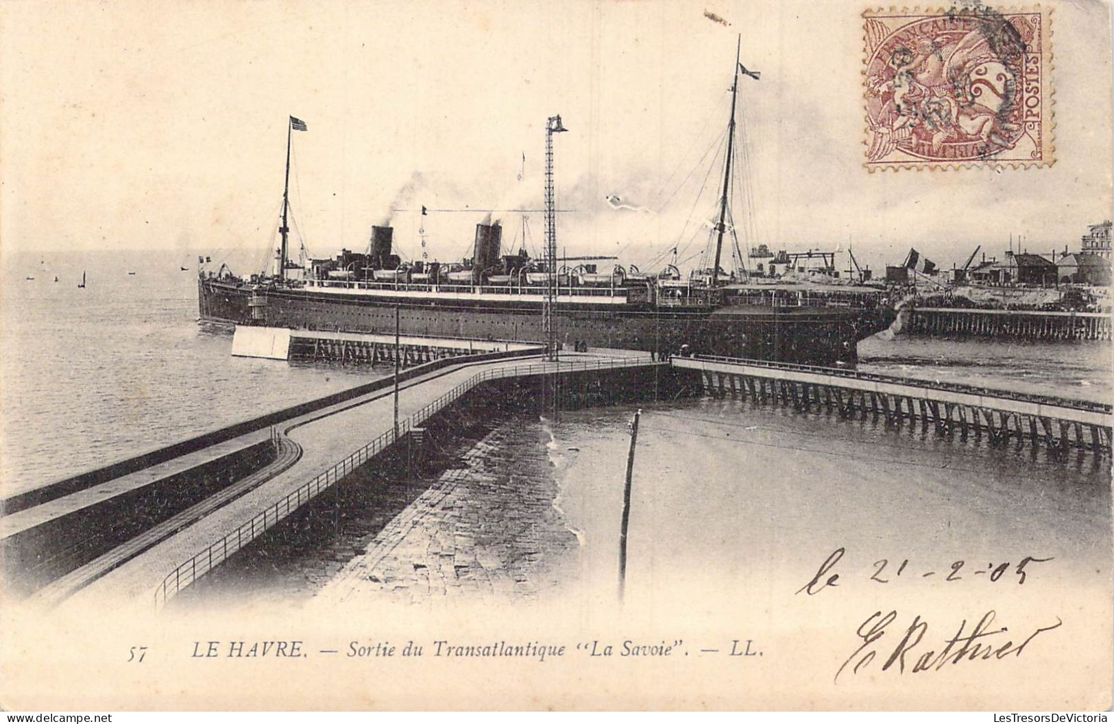 FRANCE - 76 - Le Havre - Sortie Du Transatlantique " La Savoie " - Carte Postale Ancienne - Port