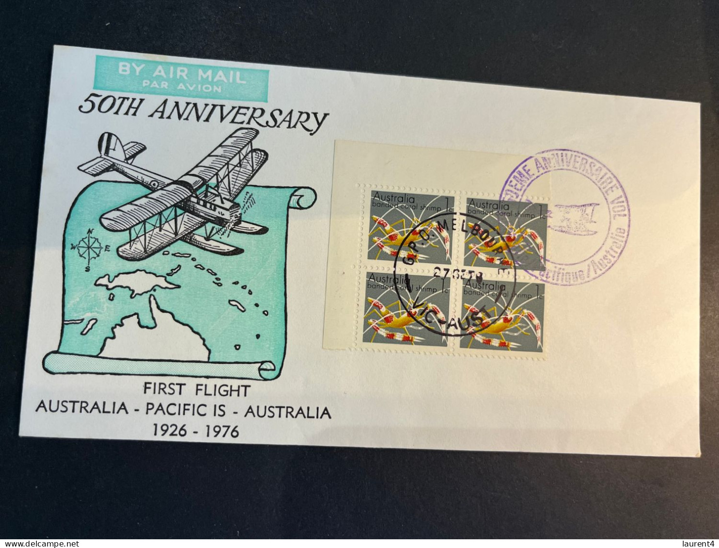 (4 Q 4) 50th Anniversary Of Sydney Pacific Islands Flight (1926-1976) - First Flight Covers