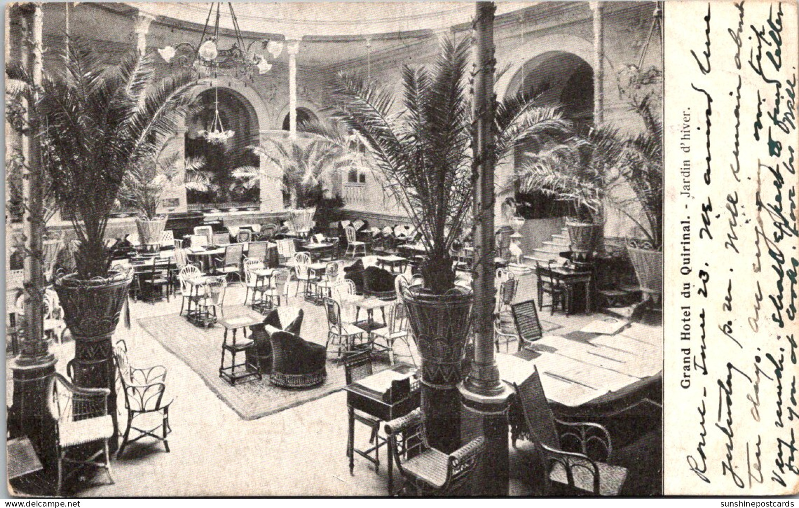 Italy Roma Rome Grand Hotel Du Quirinal Jardin D'Hiver 1905 - Bars, Hotels & Restaurants