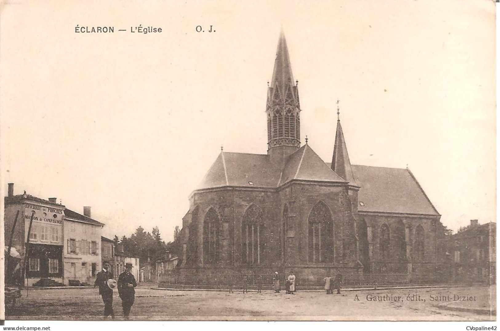 ECLARON (52) L'Eglise En 1917 - Eclaron Braucourt Sainte Liviere