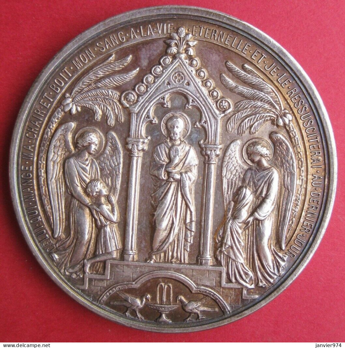 Médaille En  Argent 1873 , M. E. CLARY , Nièce De La Reine Désirée Clary De Suède & Norvège. Rare. - Royaux / De Noblesse