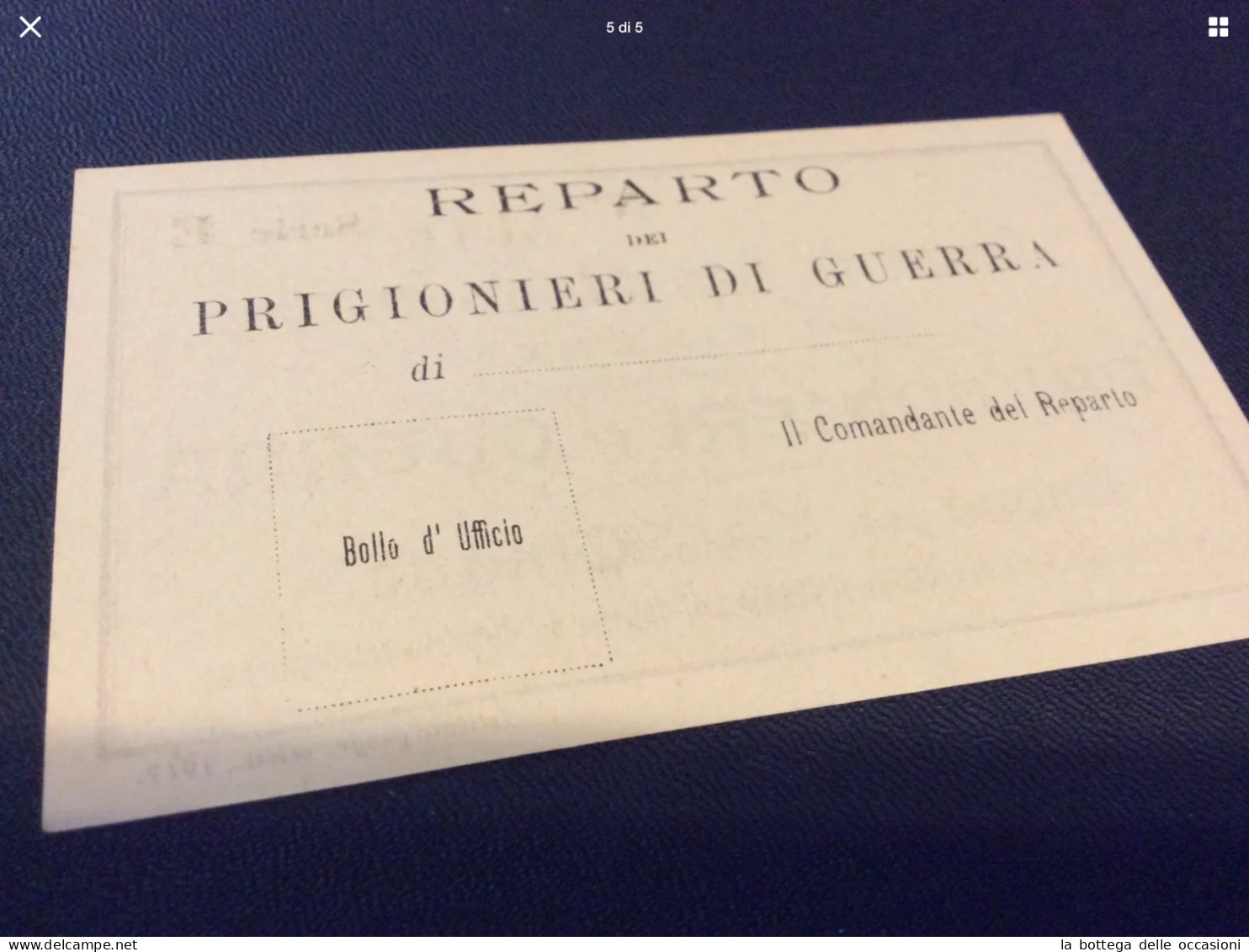 Italia Banconote Campo Di Concentramento Austriaco FIRENZE K.U.K.FDS - Occupation Alliés Seconde Guerre Mondiale