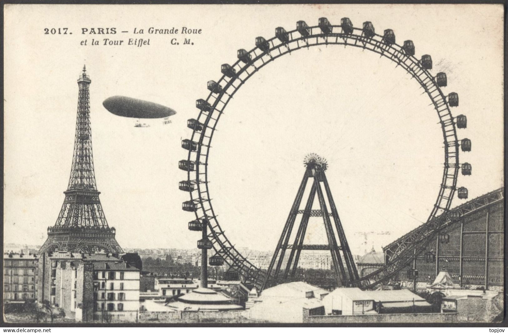 FRANCE - PARIS - EIFTEL  GRANDE ROUE - 1914 - Tour Eiffel