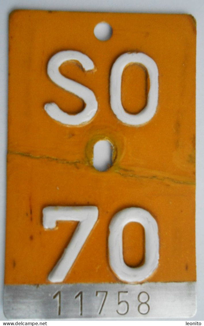 Velonummer Mofanummer Solothurn SO 70 - Number Plates