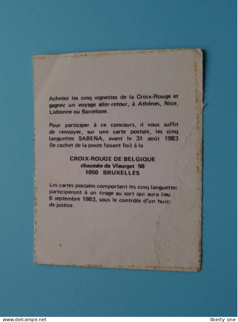RODE KRUIS - 1983 ( Voir / See > Scan ) Sticker - Autocollant ( Peyo - Publiart )! - Croix-Rouge