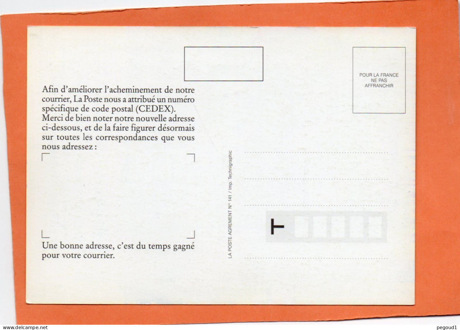 NUMERO De CEDEX  (LA POSTE)  Achat Immédiat - Poste & Facteurs