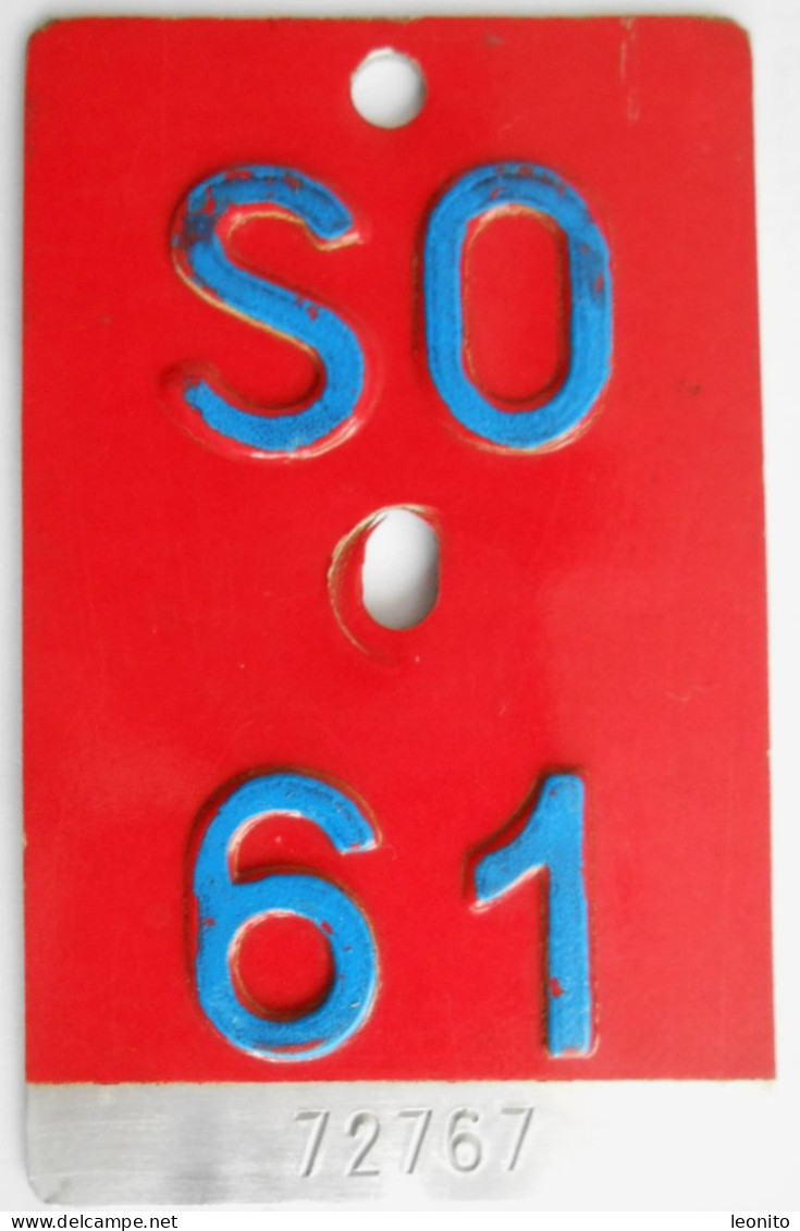 Velonummer Solothurn SO 61 - Number Plates