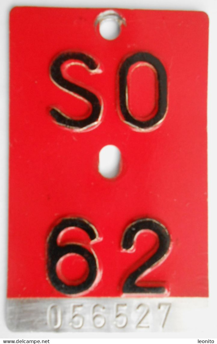 Velonummer Solothurn SO 62 - Number Plates