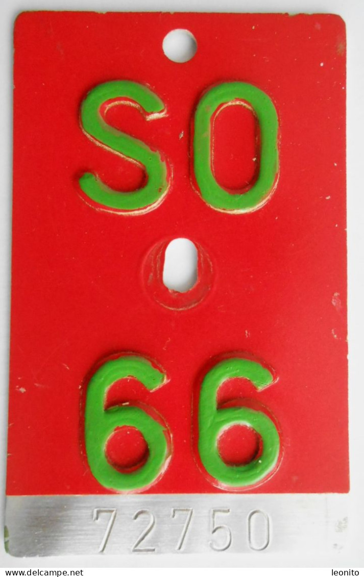 Velonummer Solothurn SO 66 - Number Plates