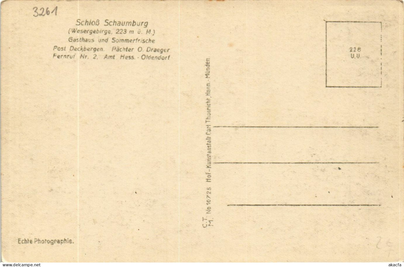 CPA AK Schloss SCHAUMBURG GERMANY (865239) - Schaumburg