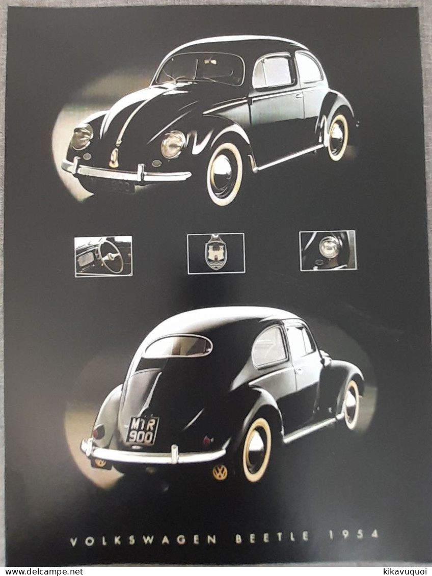 Affiche Poster - VOLKSWAGEN COX COCCINELLE NOIRE - Voitures