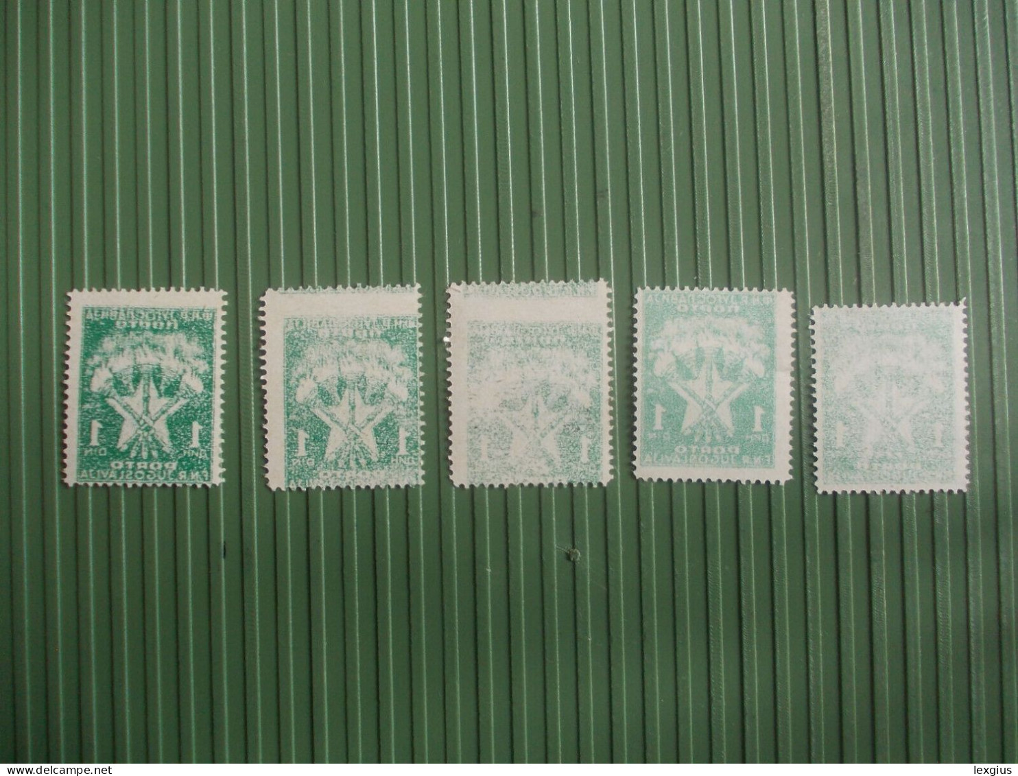 LITORALE SLOVENO SEGNATASSE (SASS.20/24) COMPLETE SET CON DECALCO + ORDINARIA - Yugoslavian Occ.: Slovenian Shore