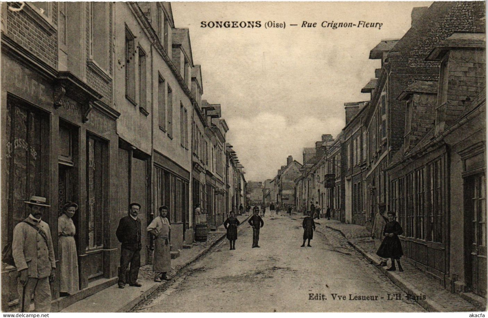 CPA SONGEONS - Rue Crignon-Fleury (259433) - Songeons