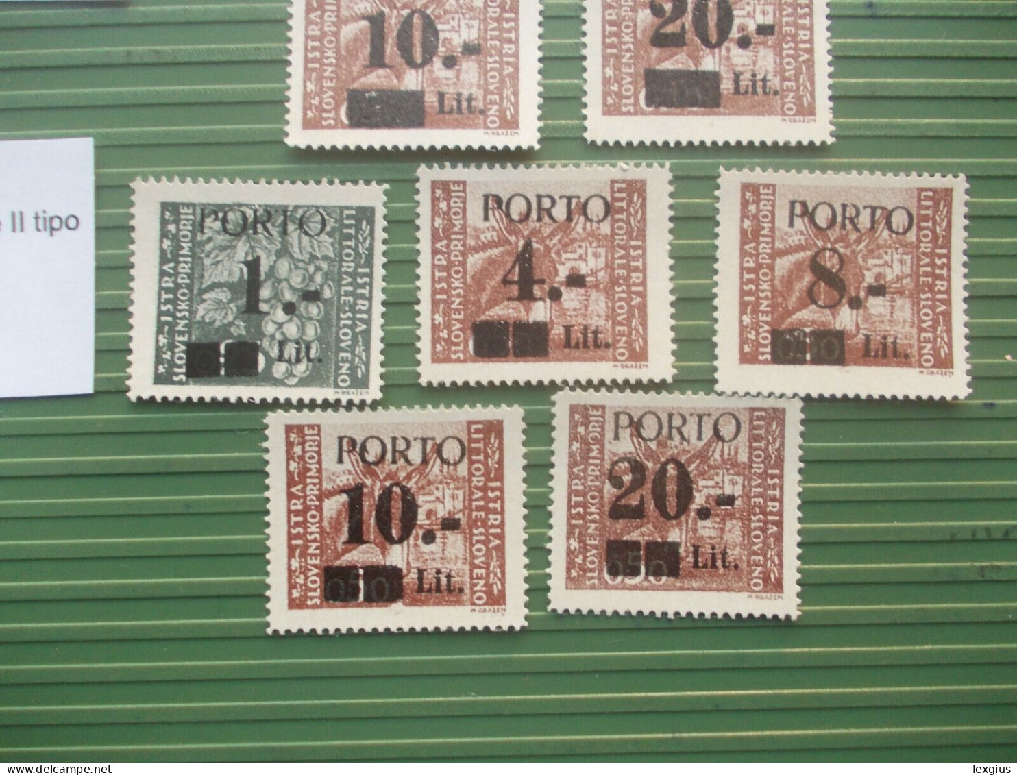 LITORALE SLOVENO SEGNATASSE 1/5  I  E II TIPO MNH 10 VALORI - Yugoslavian Occ.: Slovenian Shore