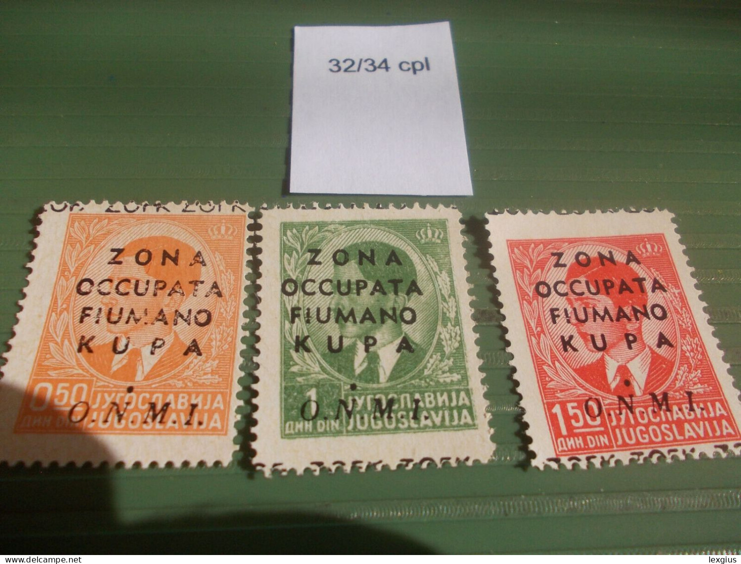 ZONA FIUMANO KUPA ONMI. DUE SERIE COMPLETE SASS. 32/34 E 36/38 MNH - Fiume & Kupa