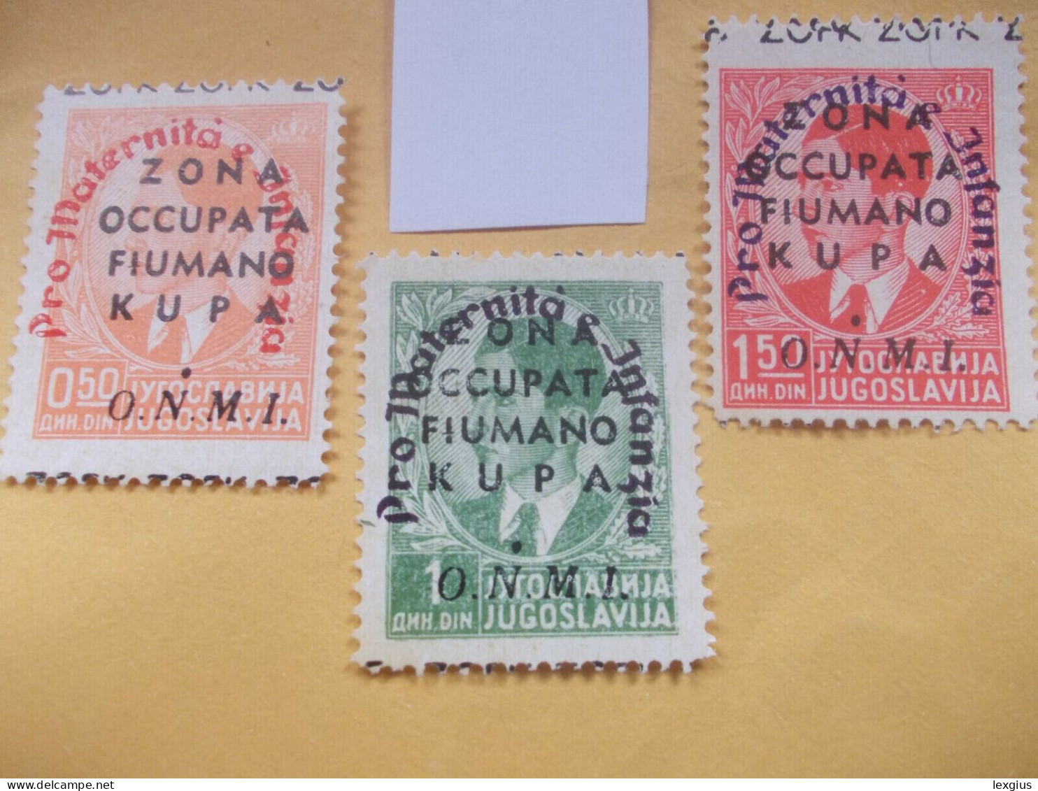 ZONA FIUMANO KUPA ONMI. DUE SERIE COMPLETE SASS. 32/34 E 36/38 MNH - Fiume & Kupa