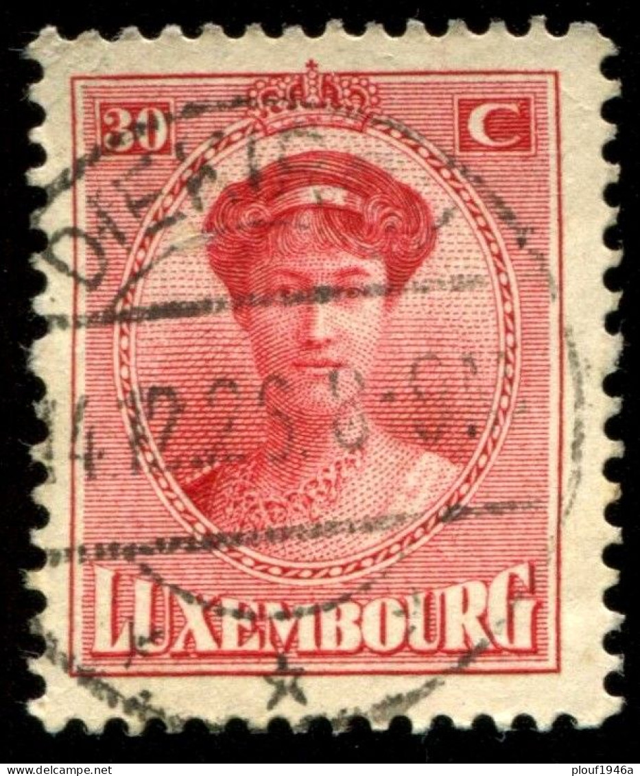 Pays : 286,04 (Luxembourg)  Yvert Et Tellier N° :   127 (o) - 1921-27 Charlotte Voorzijde