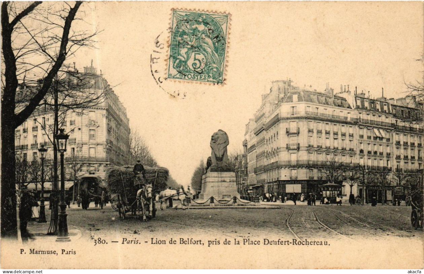 CPA AK PARIS 14e Lion De Belfort. Place Denfert-Rochereau. P. Marmuse (285062) - Statues