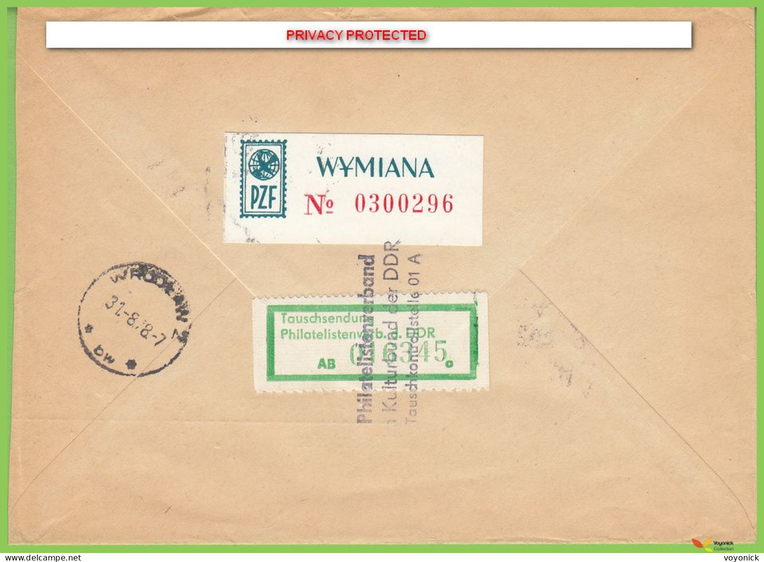 Voyo GERMANY DDR Registered Letter To Poland  August 1978   Mi#2303-2307 - Buste Private - Usati