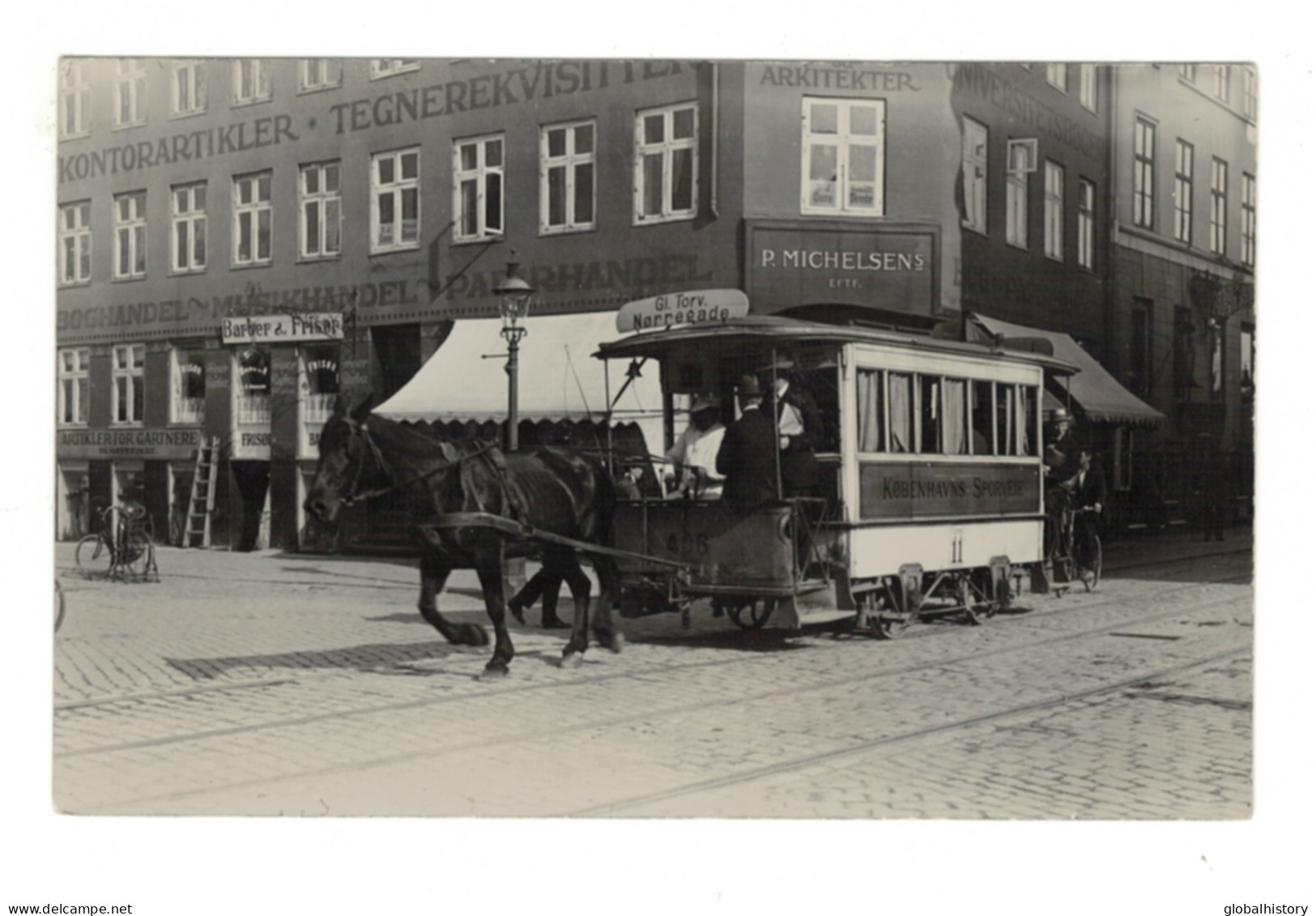 DH1468 - COPENHAGEN - HOKSE DRAWN TRAM TROLLEY - NØRREGADE - RPPC - Dinamarca