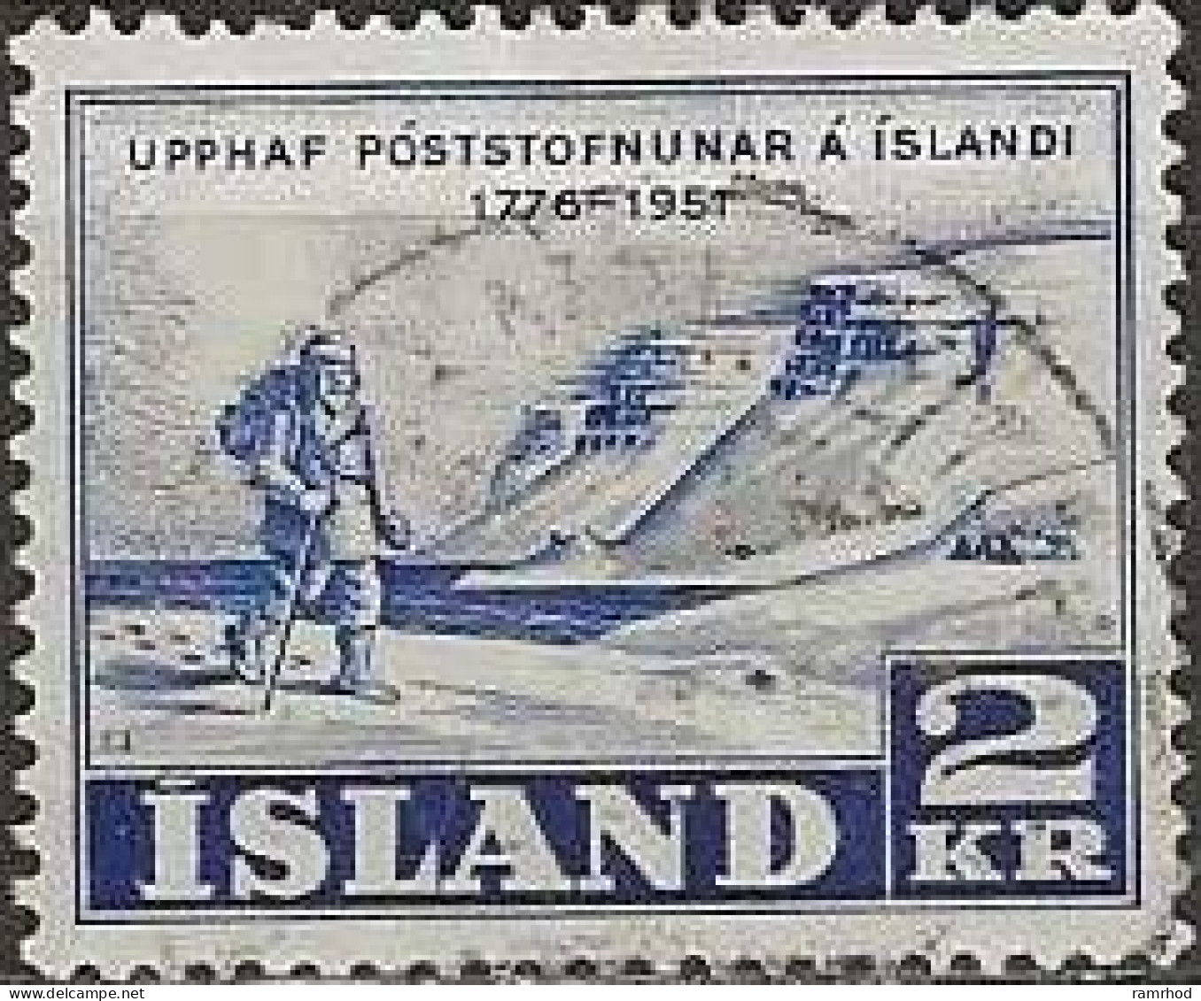 ICELAND 1951 175th Anniversary Of Icelandic Postal Service - 2k - Postman, 1776 FU - Gebruikt