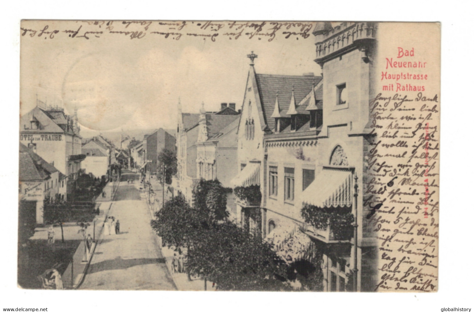 DH1452 - BAD NEUENAHR, HAUPSTRAßE MIT RATHAUS - Bad Neuenahr-Ahrweiler