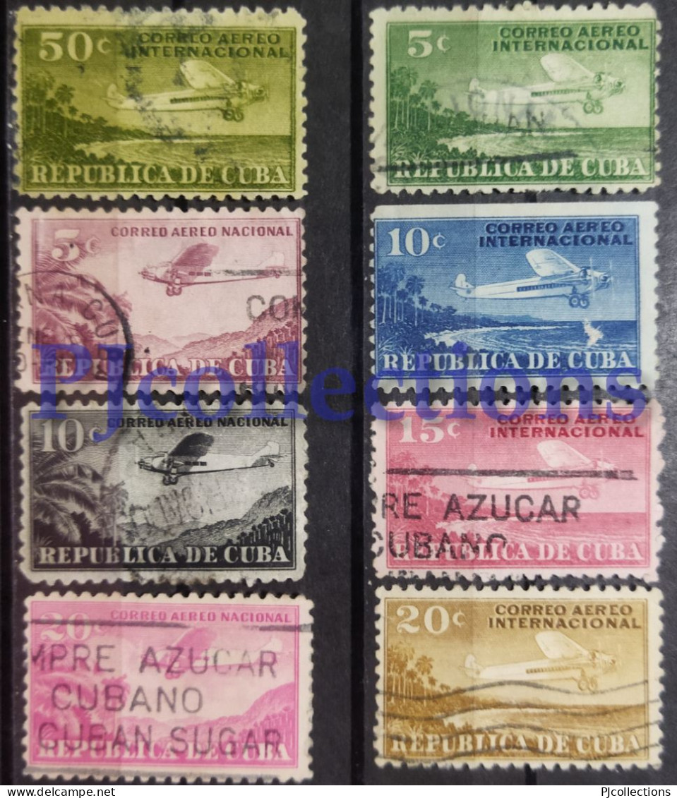 N1167- CARAIBI - CARIBBEAN 1931 POSTA AEREA - AIRMAIL BEAUTIFUL SET 8 STAMPS USED - Poste Aérienne
